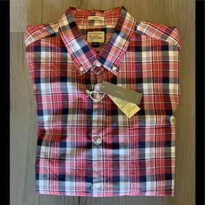 NBWT J CREW men’s plaid shirt